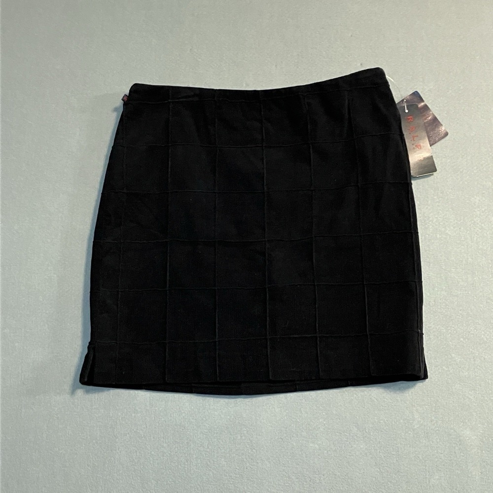Ralph Lauren Corduroy Skirt Black‎ Size 10 Polo Women's RL NWT